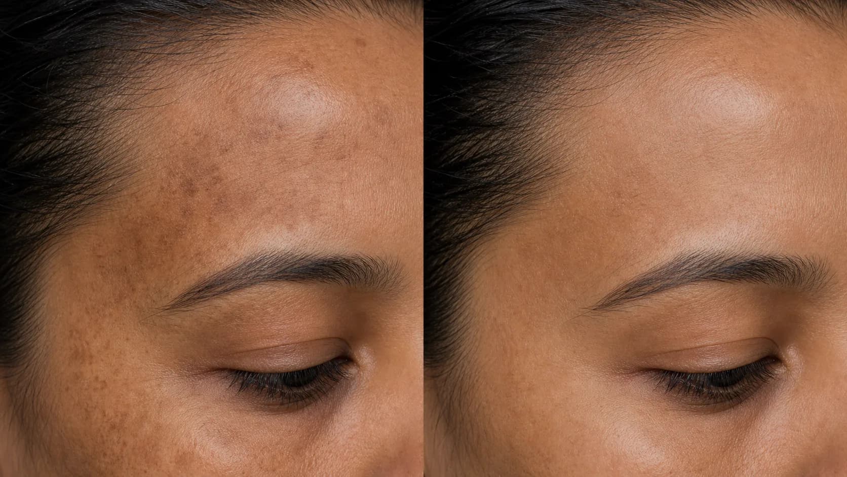 Even-Tone Protocol — before & after, 12 weeks