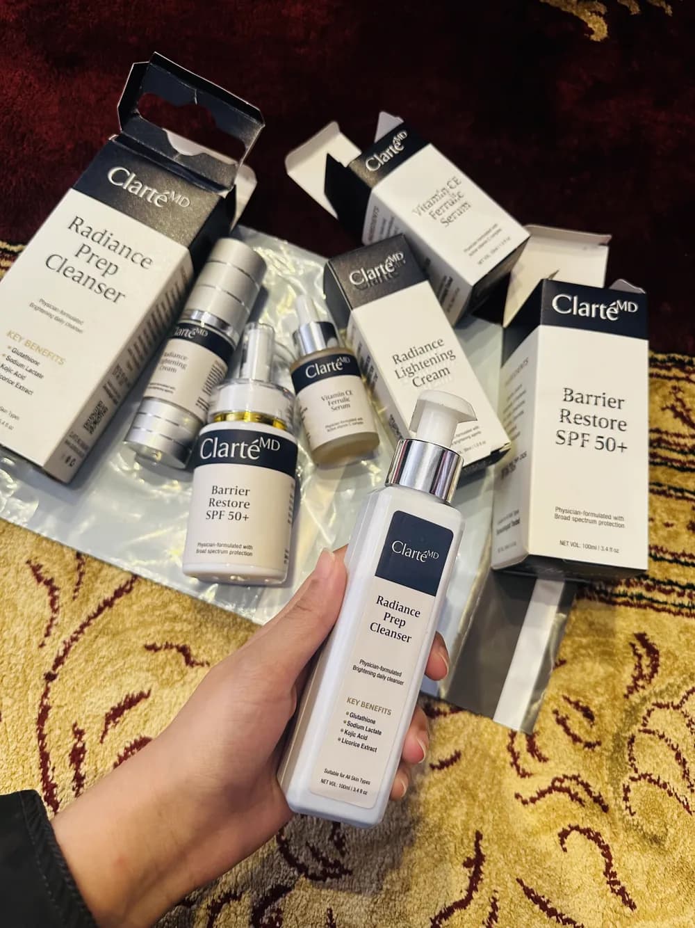 Verified customer photo — Ali H. from Rawalpindi with Clarté MD Hyaluronic Acid Serum