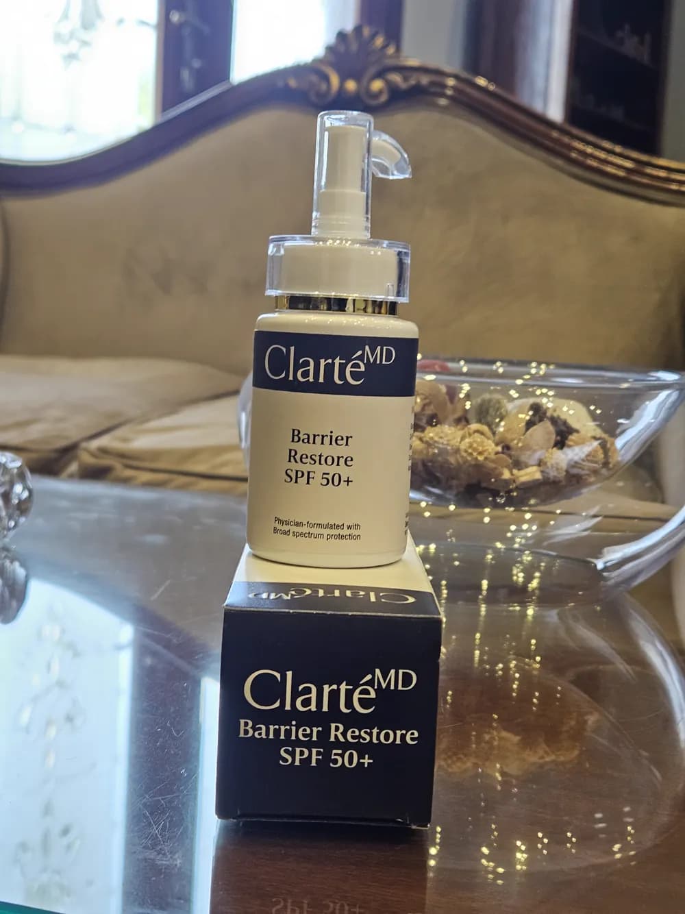 Verified customer photo — Fatima Z. from Lahore with Clarté MD Barrier Restore SPF 50+