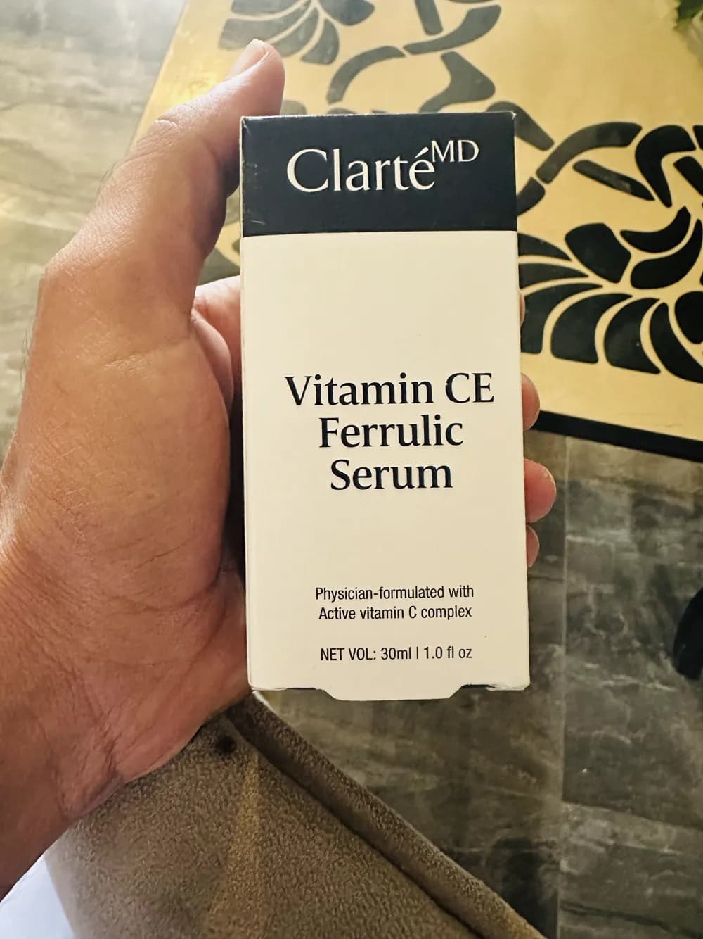 Verified customer photo — Sana M. from Lahore with Clarté MD Vitamin CE Ferulic Serum